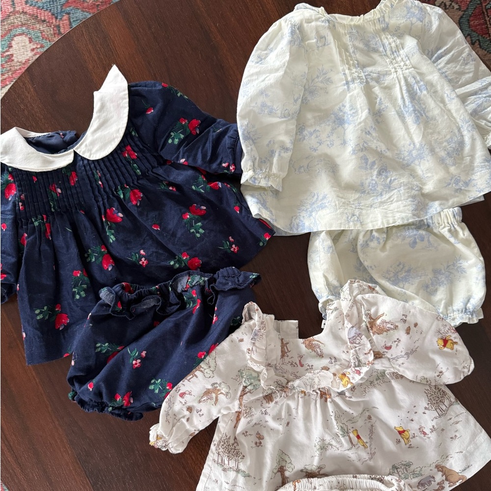 Lot of Three Janie & Jack Dresses 0-3 months
